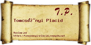 Tomcsányi Placid névjegykártya